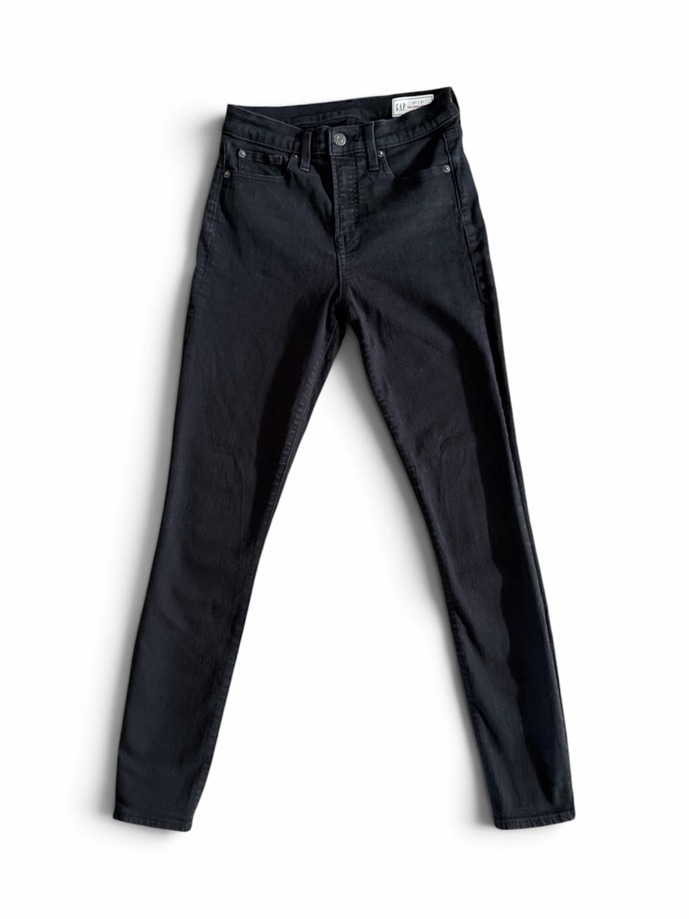 GAP Women's True Skinny High Rise Black Jeans